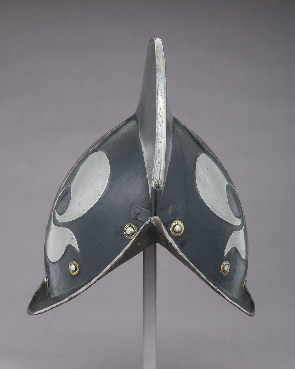 Morion, Steel, leather, brass, German