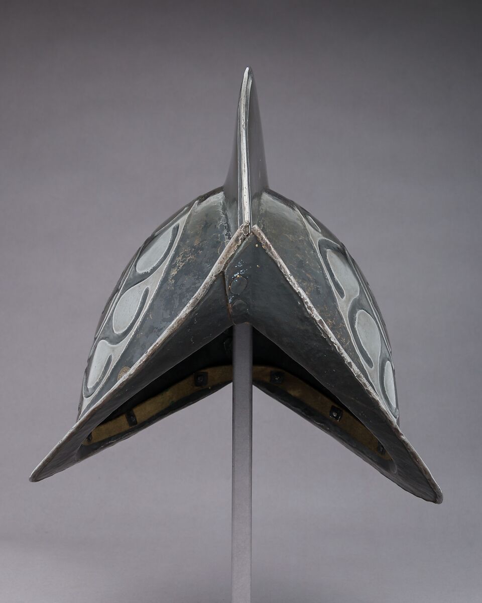 Morion, Steel, leather, brass, German