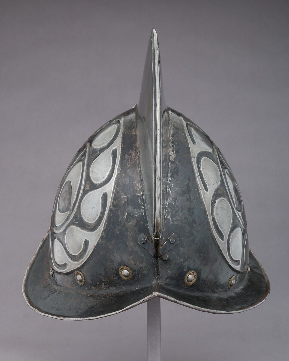 Morion, Steel, leather, brass, German