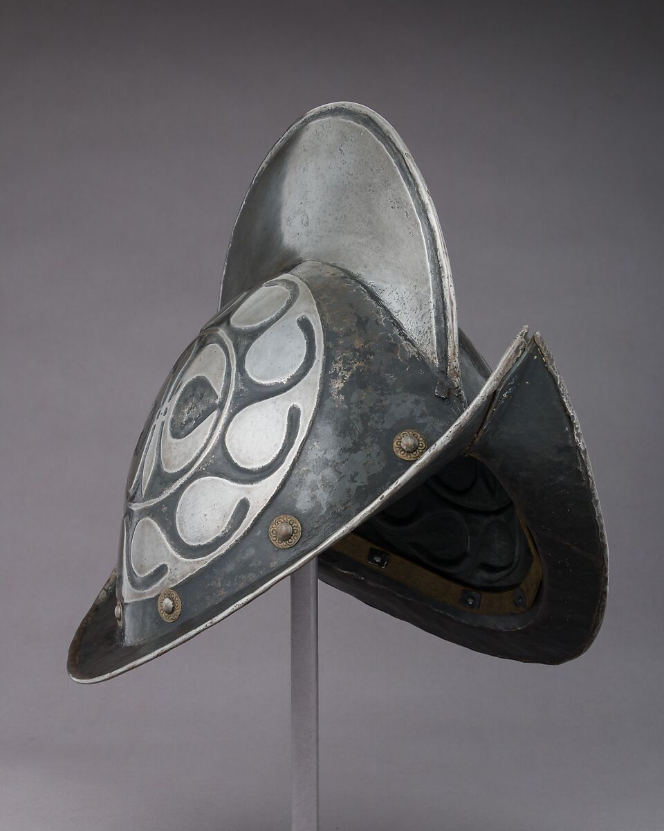 Morion, Steel, leather, brass, German