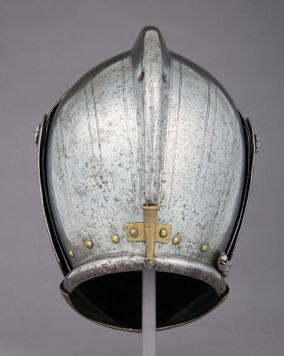 Close Helmet for Tournament, Steel, brass, Italian