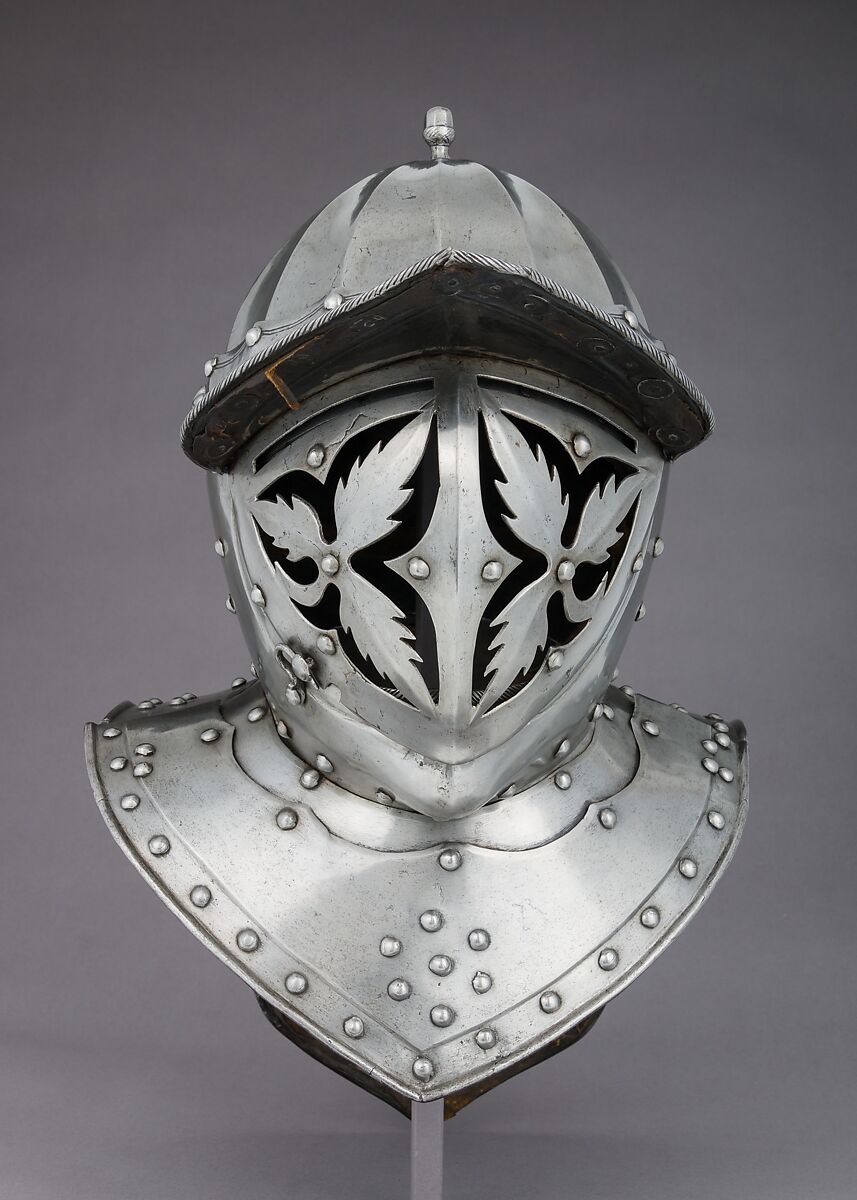 Closed Burgonet, Steel, leather, German or Polish