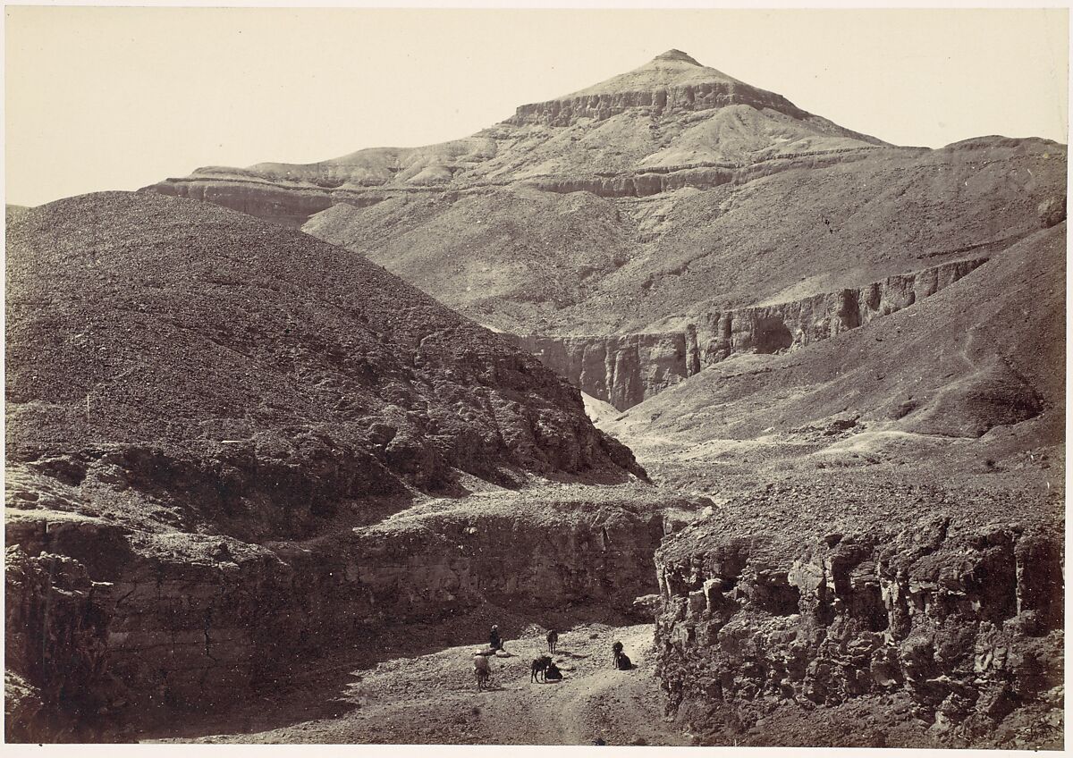 Valley of the Tombs of the Kings, Thebes, Francis Frith (British, Chesterfield, Derbyshire 1822–1898 Cannes, France), Albumen silver print from glass negative 