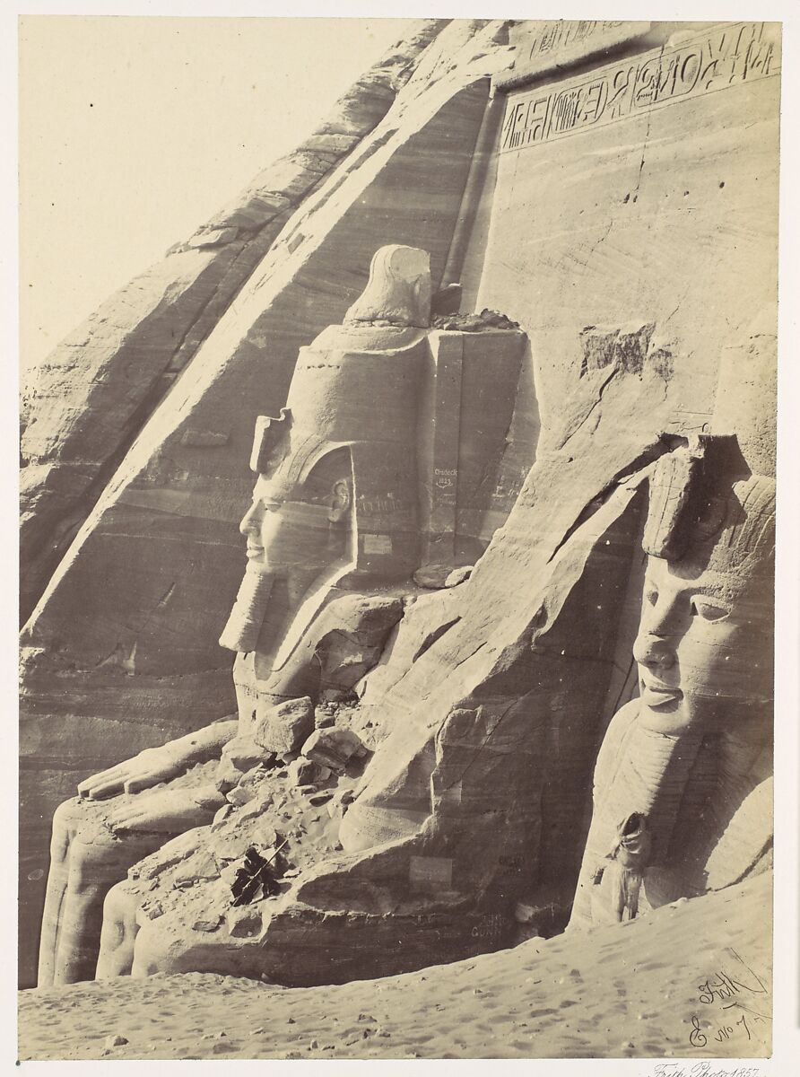 Abou Simbel, Nubia, Francis Frith (British, Chesterfield, Derbyshire 1822–1898 Cannes, France), Albumen silver print from glass negative 
