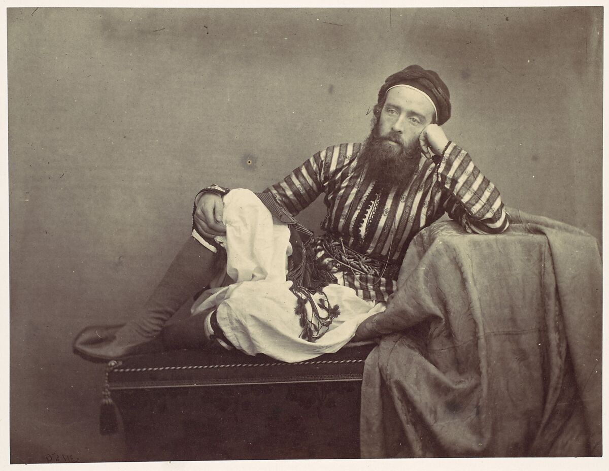 Portrait, Turkish Summer Costume, Francis Frith (British, Chesterfield, Derbyshire 1822–1898 Cannes, France), Albumen silver print from glass negative 