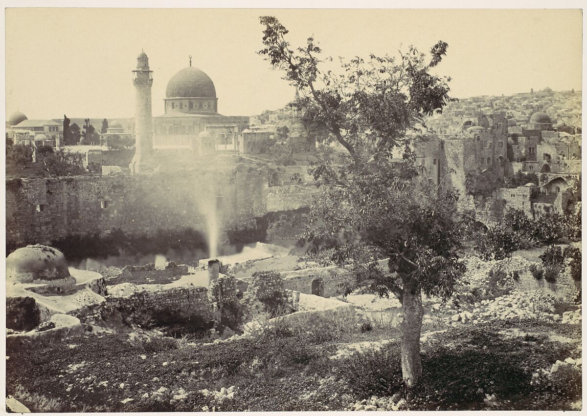 The Mosque of Omar, Jerusalem, Francis Frith (British, Chesterfield, Derbyshire 1822–1898 Cannes, France), Albumen silver print from glass negative 