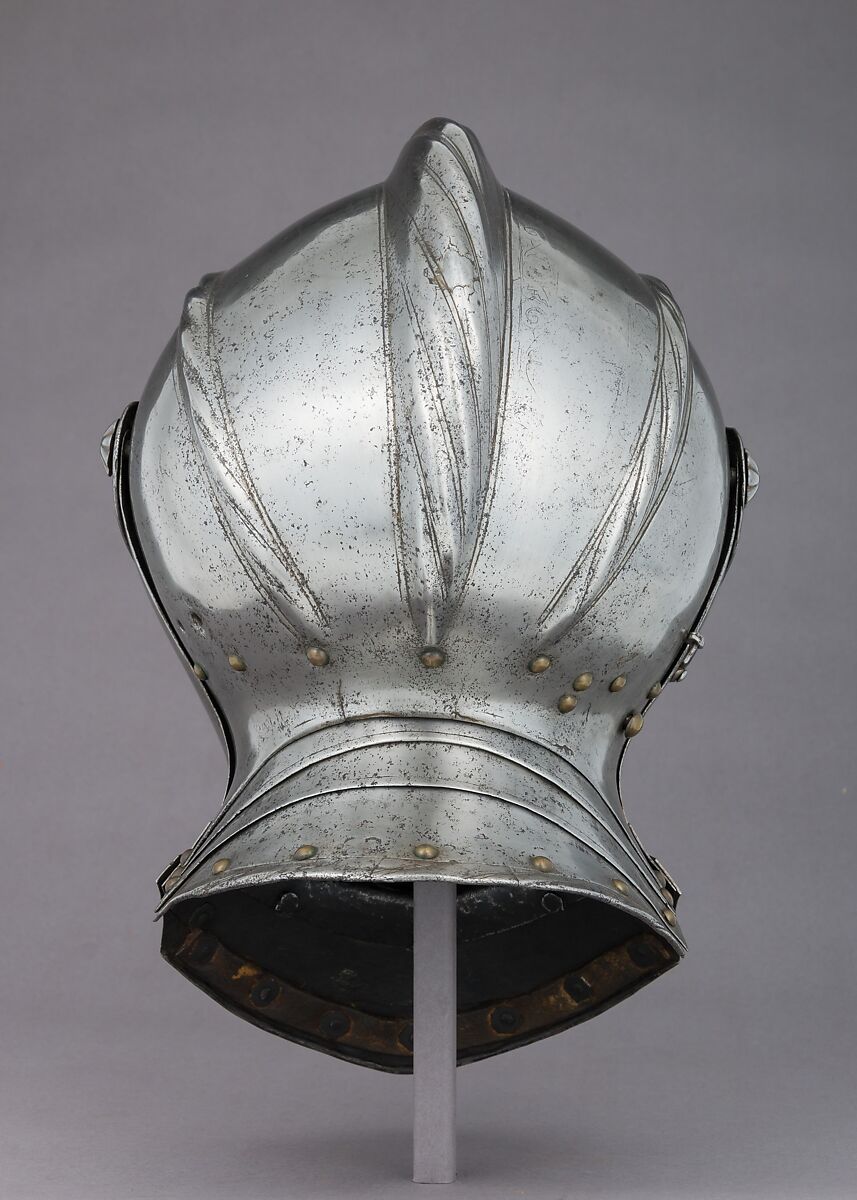 Close Helmet, Steel, leather, brass, German