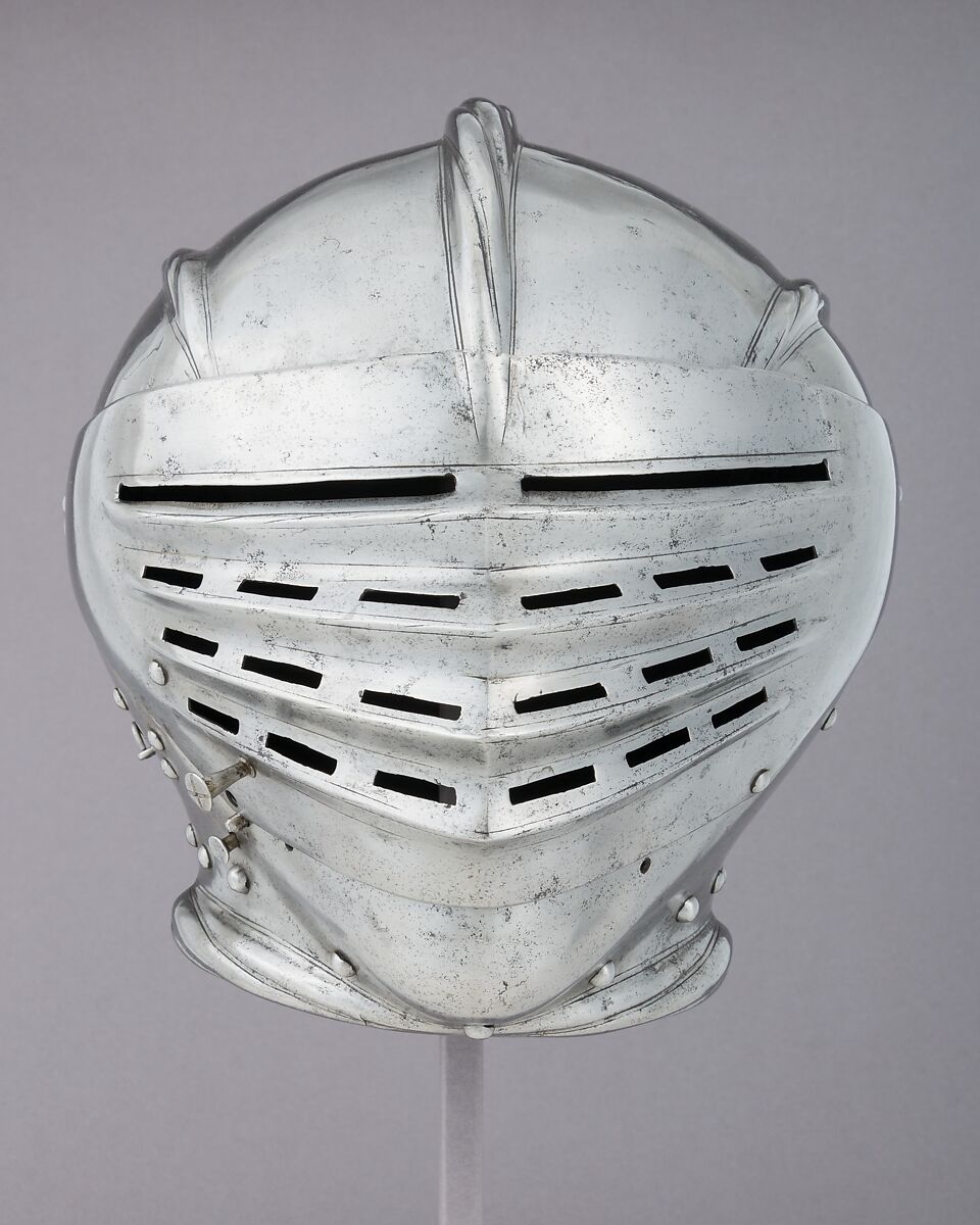 Triple-Crested Maximilian Armet, Steel, German