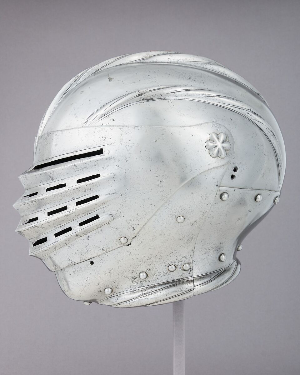Triple-Crested Maximilian Armet, Steel, German