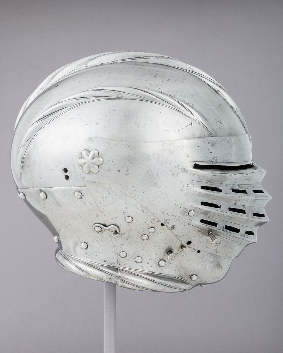 Triple-Crested Maximilian Armet, Steel, German