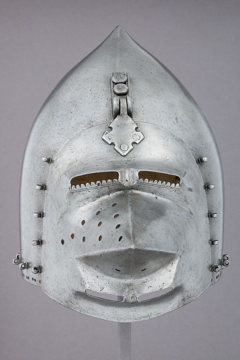 Bascinet, Steel, textile, German