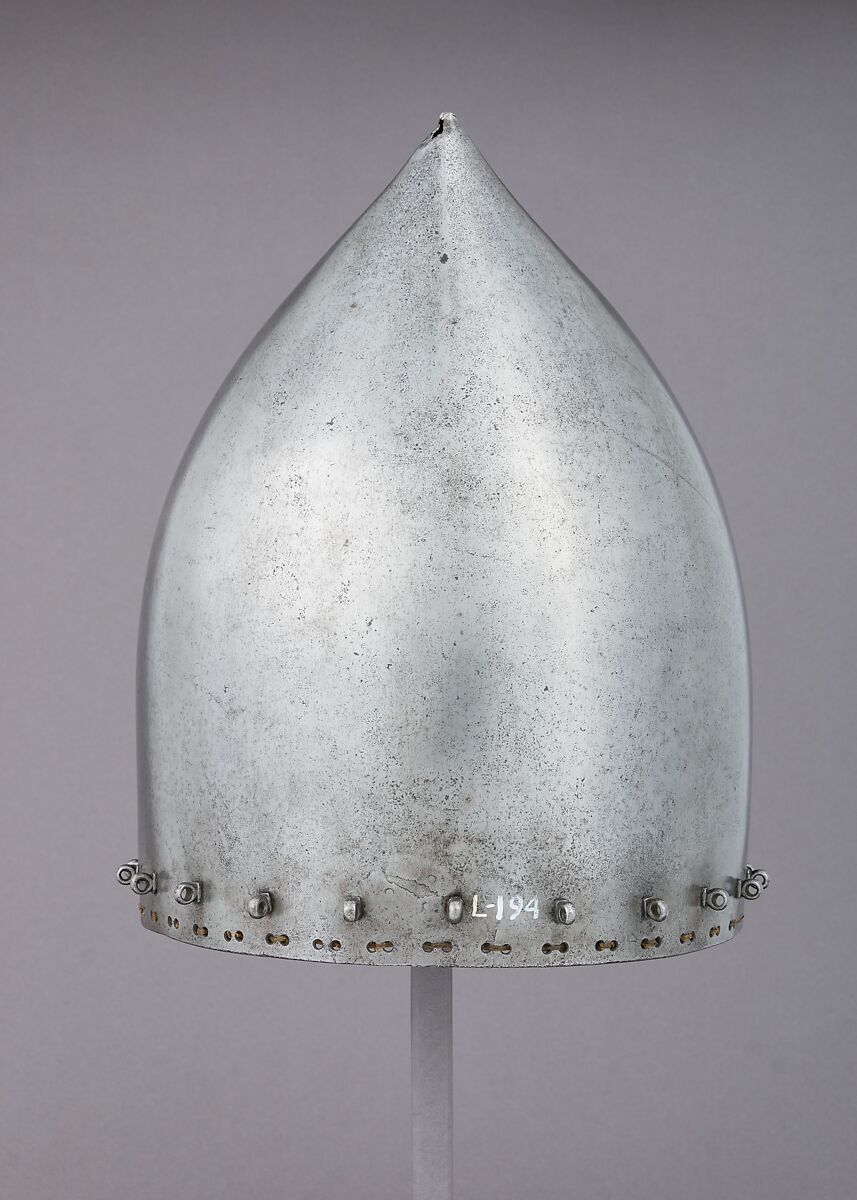 Bascinet, Steel, textile, German