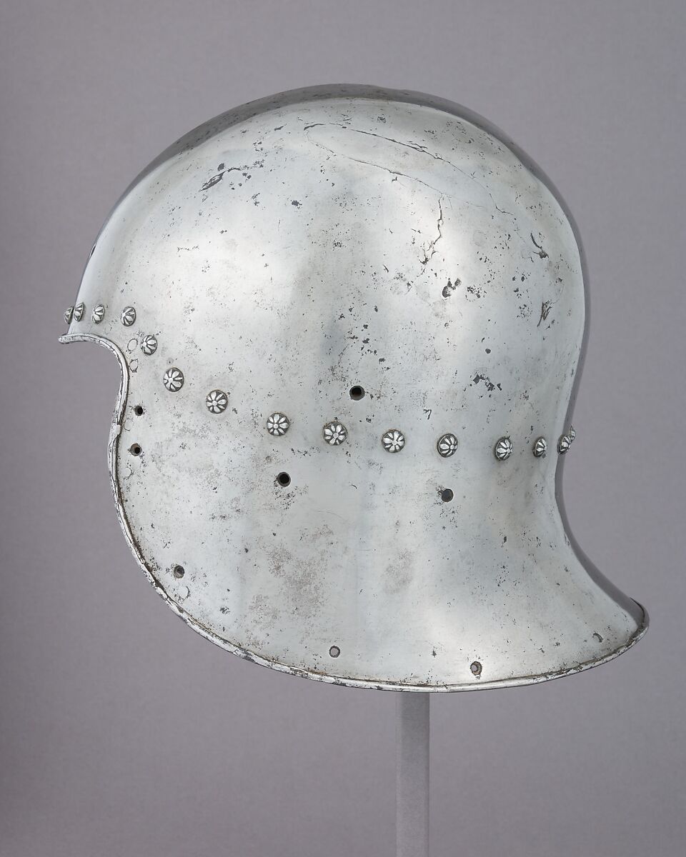 Sallet, Steel, leather, Italian