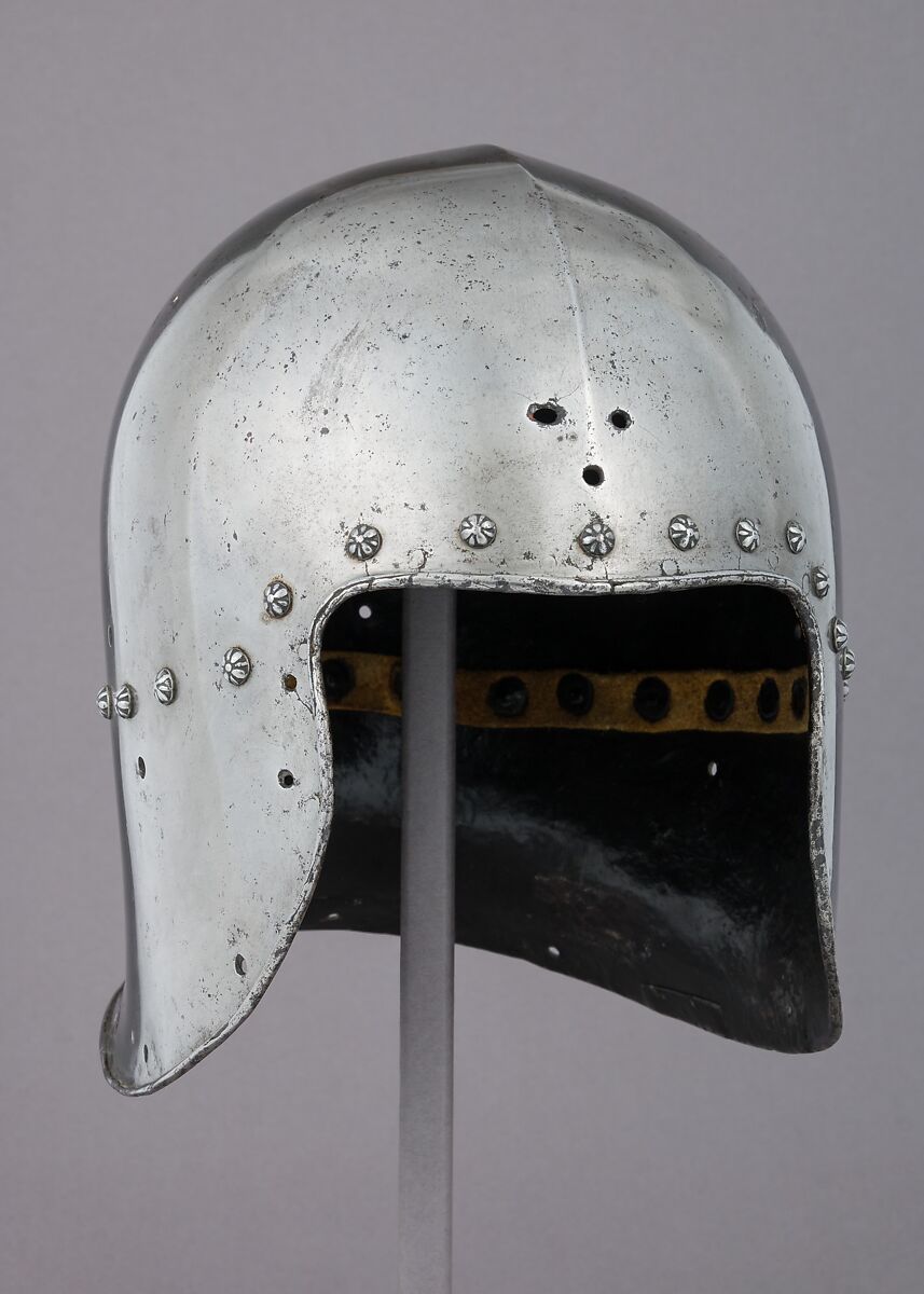Sallet, Steel, leather, Italian