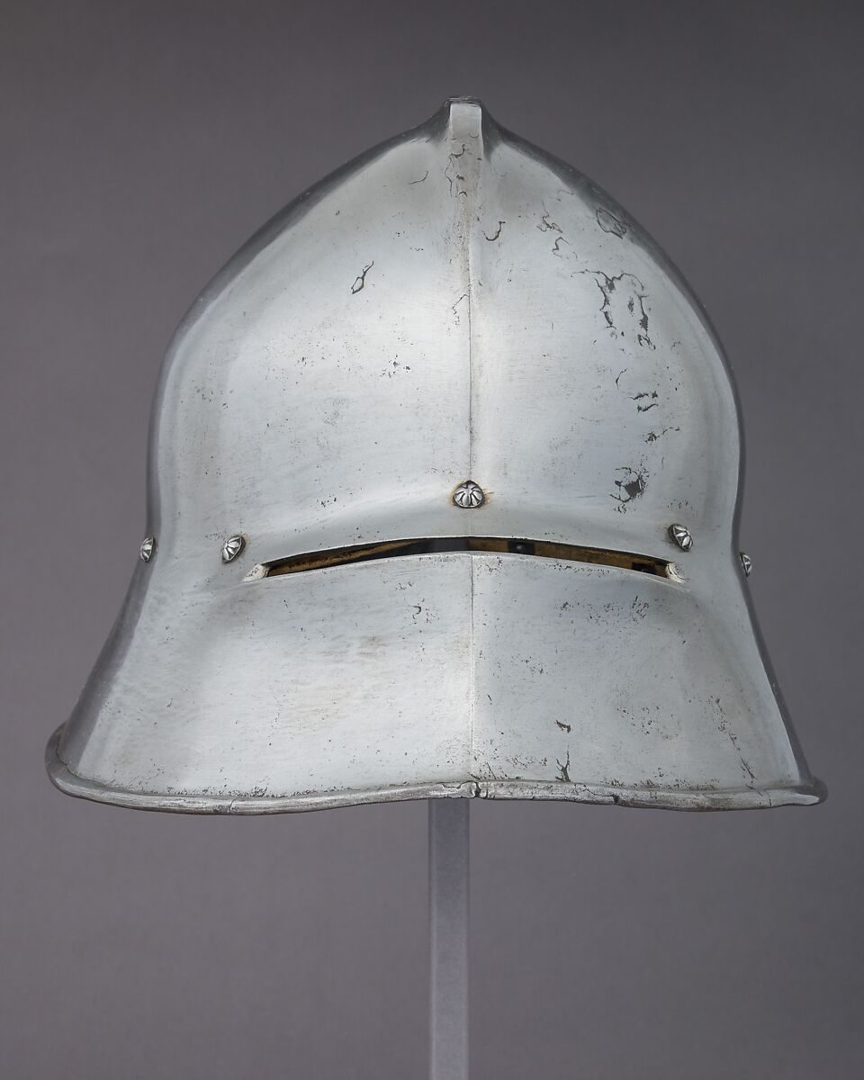 Sallet, Steel, leather, German