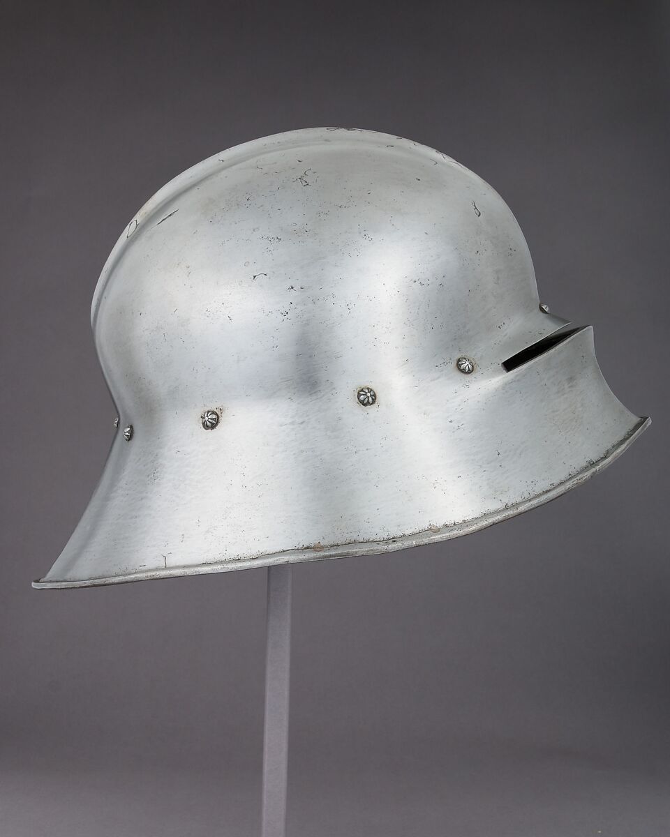 Sallet, Steel, leather, German