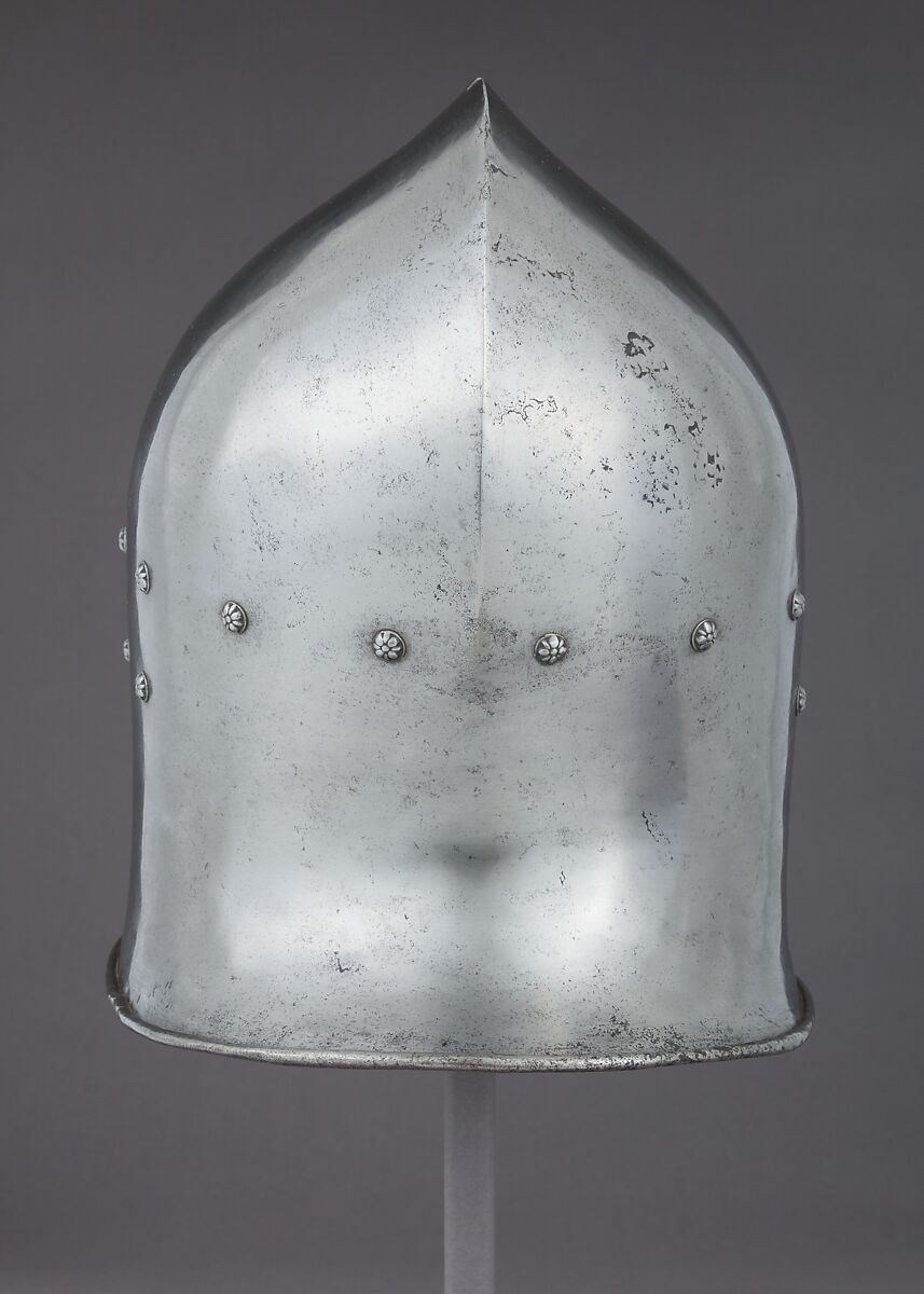 Barbute, Steel, leather, Italian