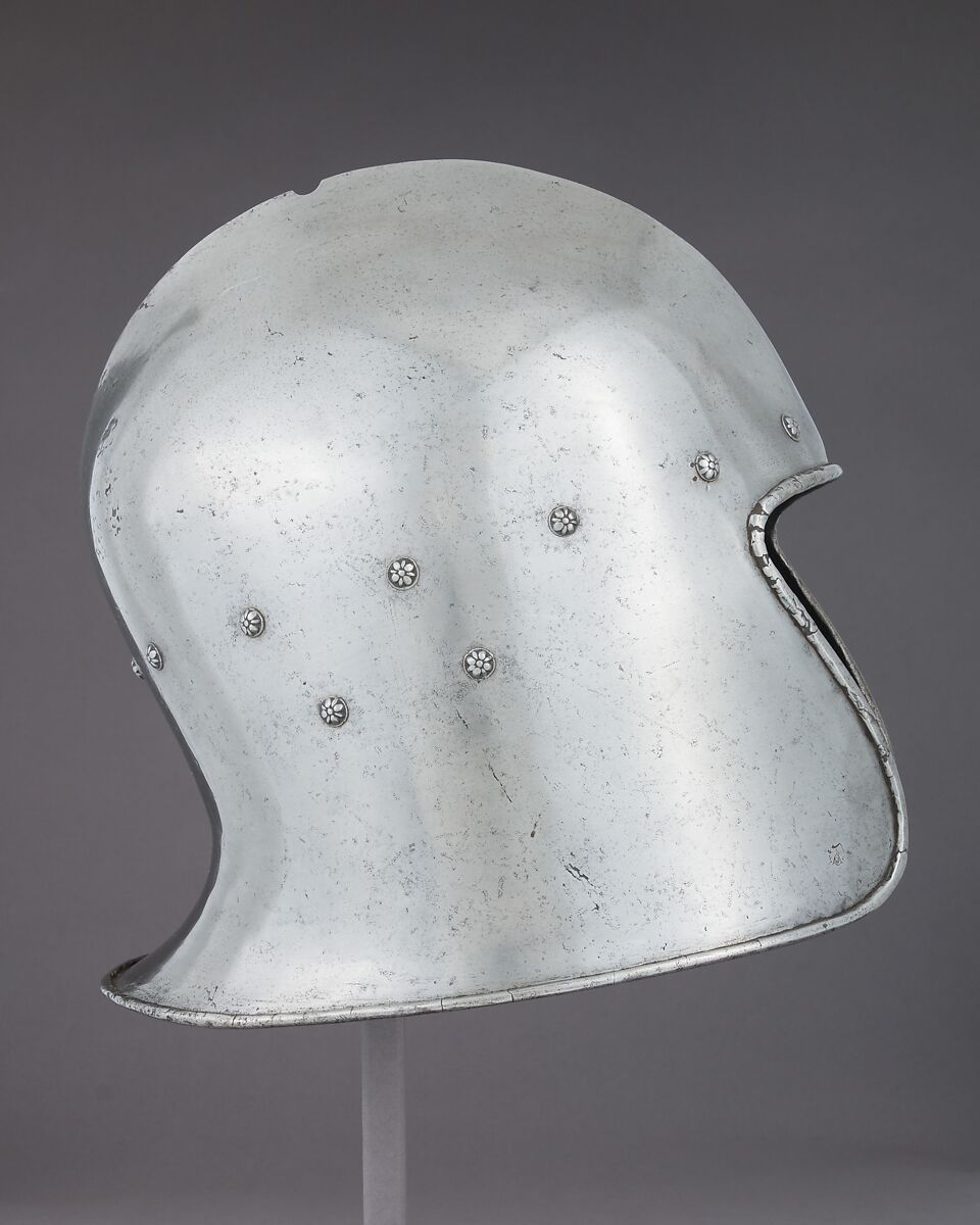 Barbute, Steel, leather, Italian