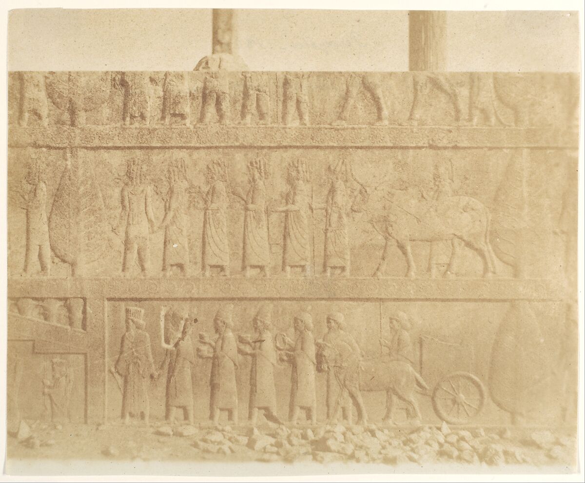 Processione sulla facciata della grande scala, Luigi Pesce (Italian, 1818–1891), Salted paper print from paper negative