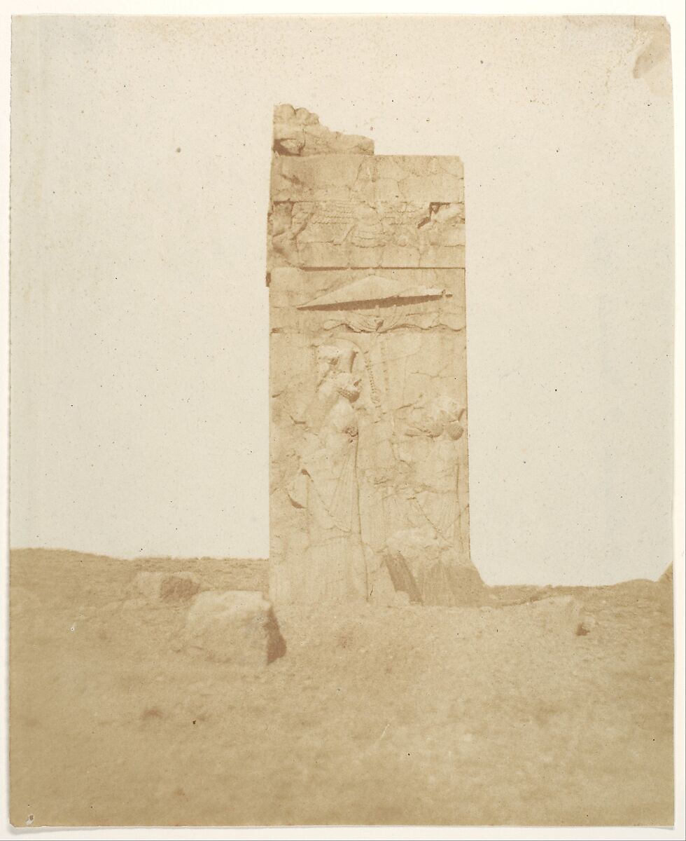 Ruine sulla terza terazza, Persepolis, Luigi Pesce (Italian, 1818–1891), Salted paper print from paper negative 