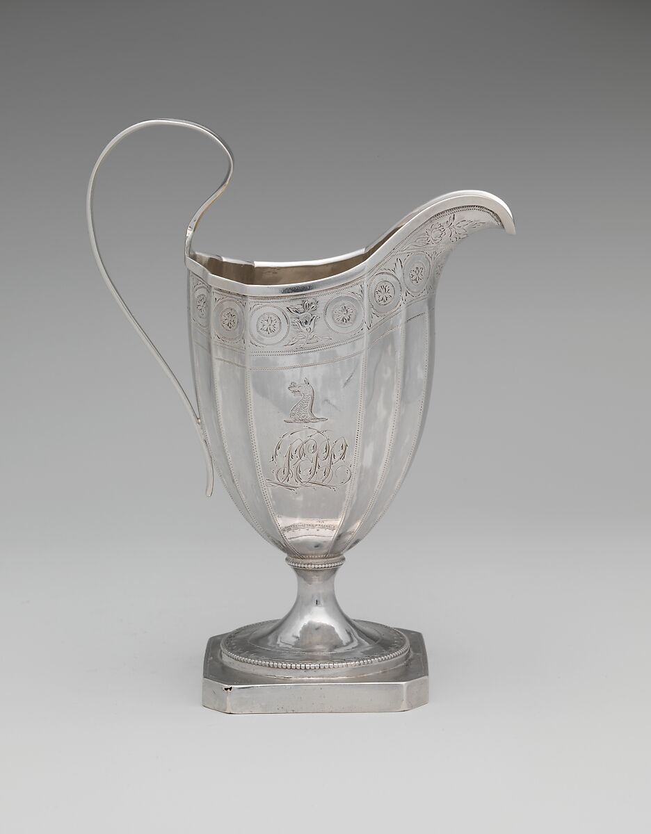 Creamer, Attributed to Christian Wiltberger (American, Philadelphia, Pennsylvania 1766–1851 Philadelphia, Pennsylvania), Silver, American 