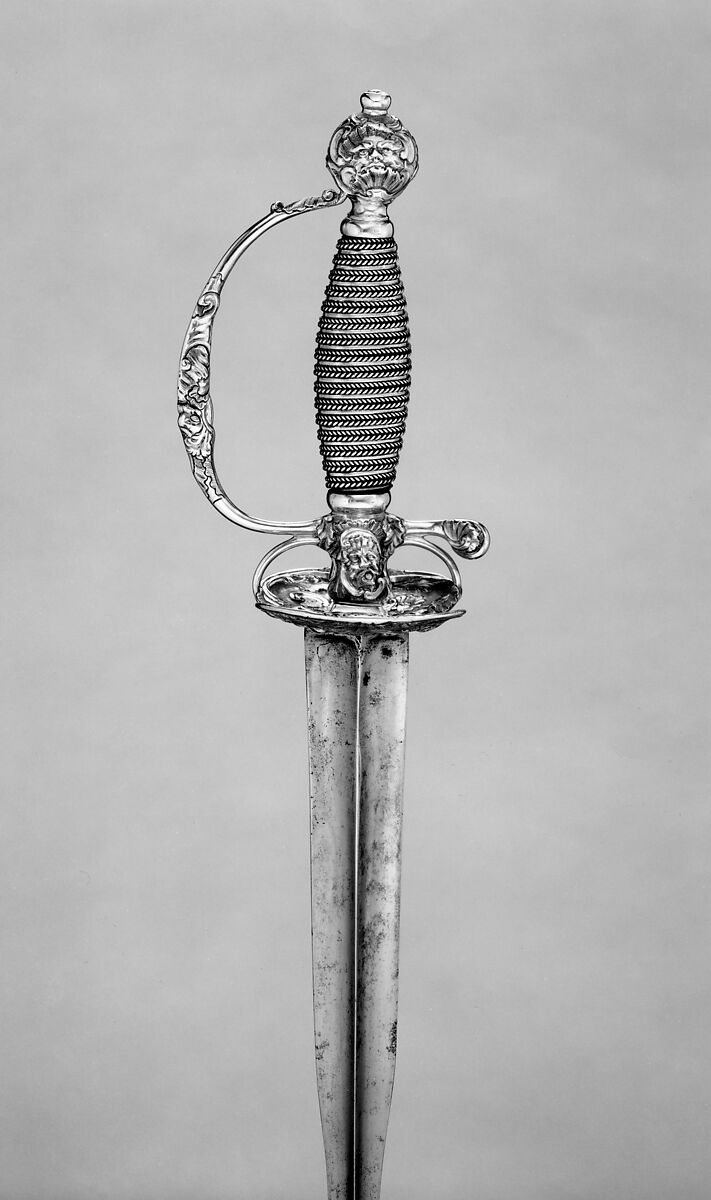 Smallsword, Silver, steel, wood, British, London 