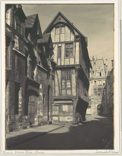 Maison Jeanne d'Arc, Rouen, Frederick H. Evans (British, London 1853–1943 London), Platinum print 