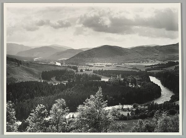 Balmoral Castle, the River Dee and Valley, Robert Moyes Adam (British, Carluke, Lanarkshire, Scotland 1885–1967), Gelatin silver print 