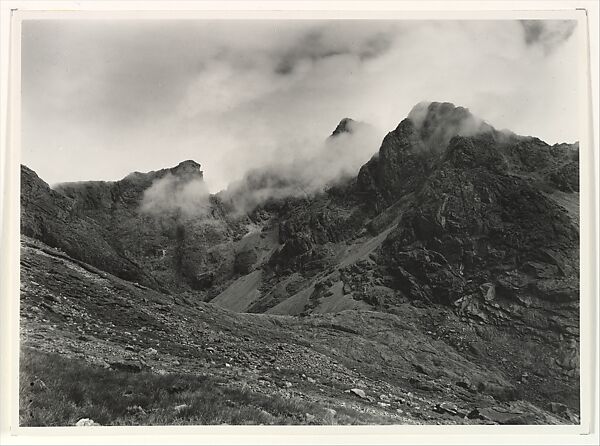 The Heart of the Black Cullin with Mist Swirling Around Squrr, Alasdair, Robert Moyes Adam (British, Carluke, Lanarkshire, Scotland 1885–1967), Gelatin silver print 