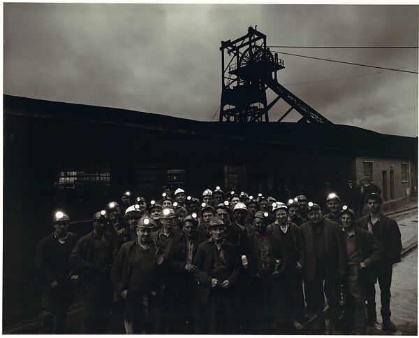 Welsh Coal Miners in Front of Mill