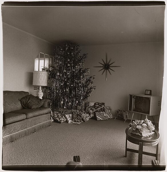 Xmas tree in a living room in Levittown, L.I., Diane Arbus (American, New York 1923–1971 New York), Gelatin silver print 