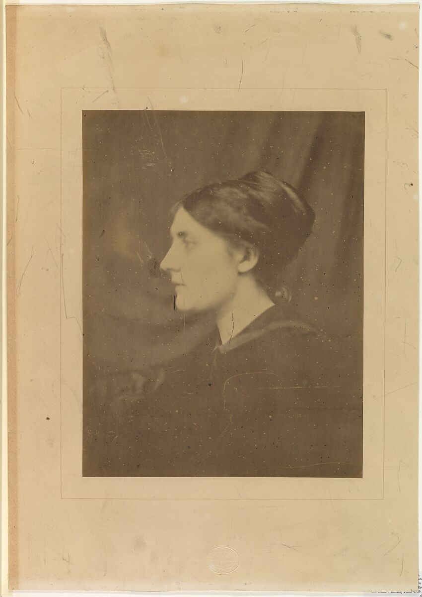 [Unidentified Woman in Profile], Julia Margaret Cameron (British (born India), Calcutta 1815–1879 Kalutara, Ceylon), Albumen silver print 