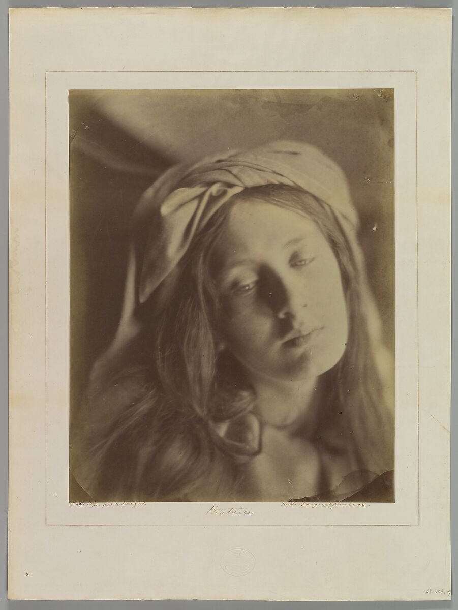 Beatrice, Julia Margaret Cameron (British (born India), Calcutta 1815–1879 Kalutara, Ceylon), Albumen silver print from glass negative 