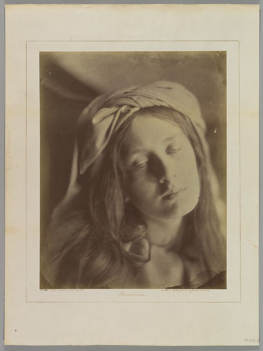 Beatrice, Julia Margaret Cameron  British, born India, Albumen silver print from glass negative