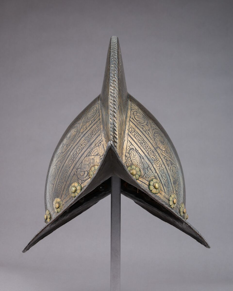 Morion, Steel, gold, brass, Italian