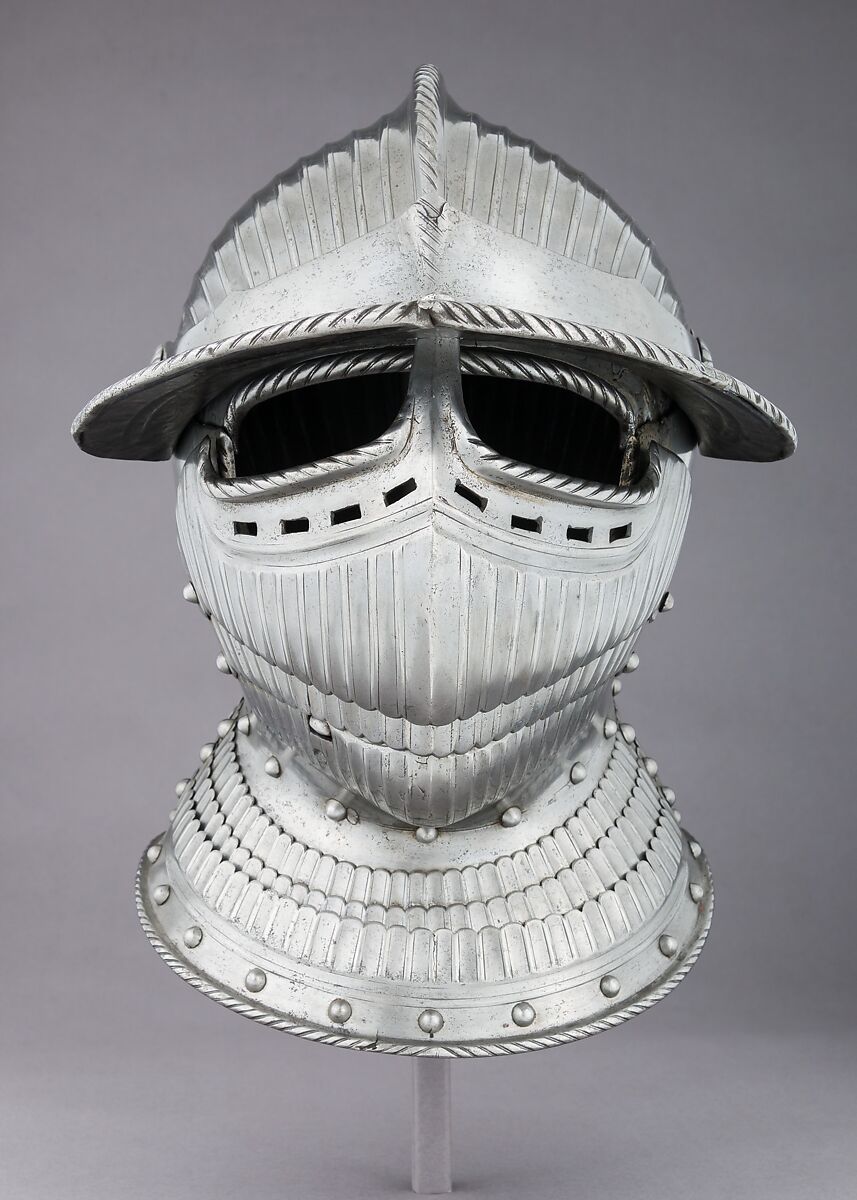 Burgonet, Steel, leather, German