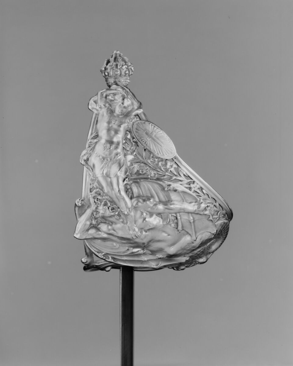 Sword Hilt, Designed and modeled by Albert-Ernest Carrier-Belleuse (French, Anizy-le-Château 1824–1887 Sèvres), Bronze, gold, French, Paris