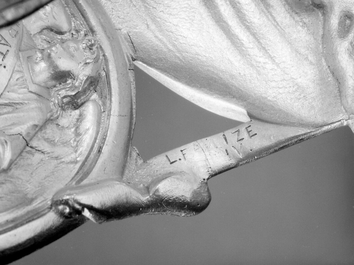 Sword Hilt, Designed and modeled by Albert-Ernest Carrier-Belleuse (French, Anizy-le-Château 1824–1887 Sèvres), Bronze, gold, French, Paris