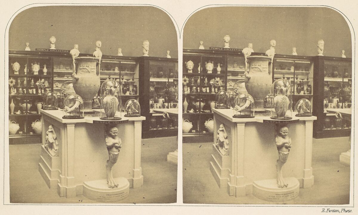 The Temple. Collection of Antiquities, Roger Fenton (British, 1819–1869), Albumen silver print from glass negative 