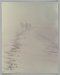 [Group Walking on a Foggy Beach]