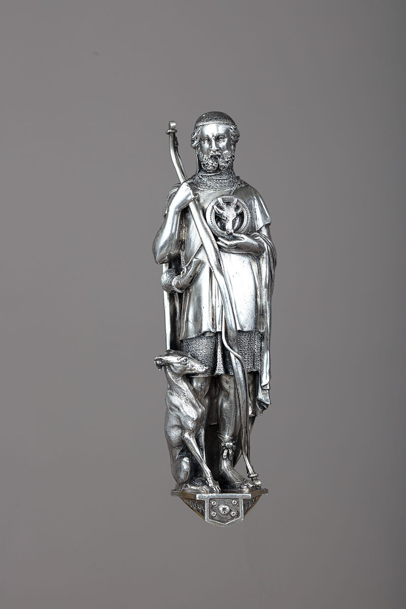 Hunting Sword with Scabbard, Silver, gold, copper, steel, French, Paris