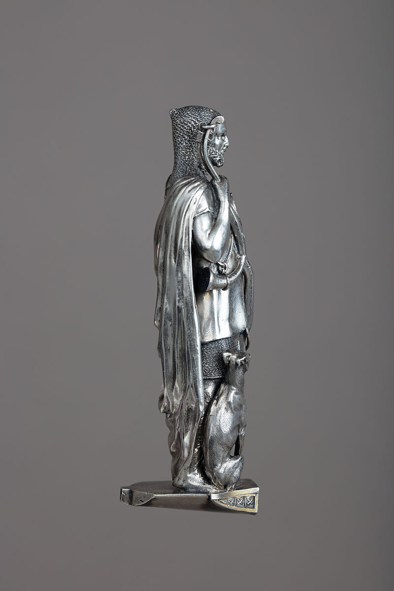 Hunting Sword with Scabbard, Silver, gold, copper, steel, French, Paris