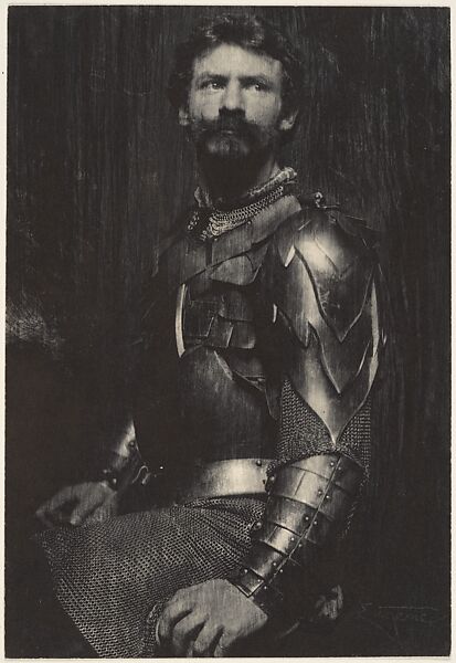 The Man in Armor (Self-Portrait), Frank Eugene (American, New York 1865–1936 Munich), Platinum print  