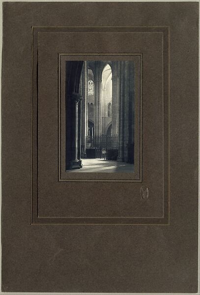 Height and Light in Bourges Cathedral, Frederick H. Evans (British, London 1853–1943 London), Platinum print  