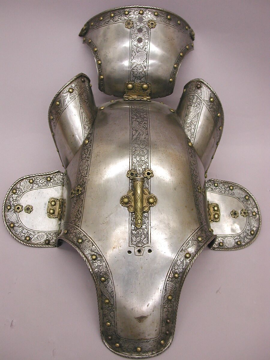 Shaffron (Horse's Head Defense), Steel, brass, leather, German 