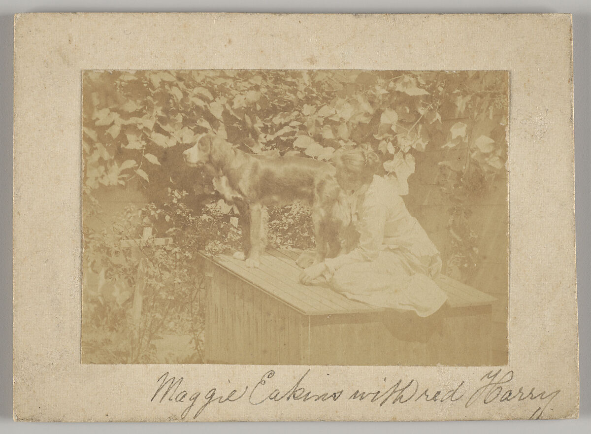 Maggie Eakins with "Harry", Thomas Eakins (American, Philadelphia, Pennsylvania 1844–1916 Philadelphia, Pennsylvania), Albumen silver print  