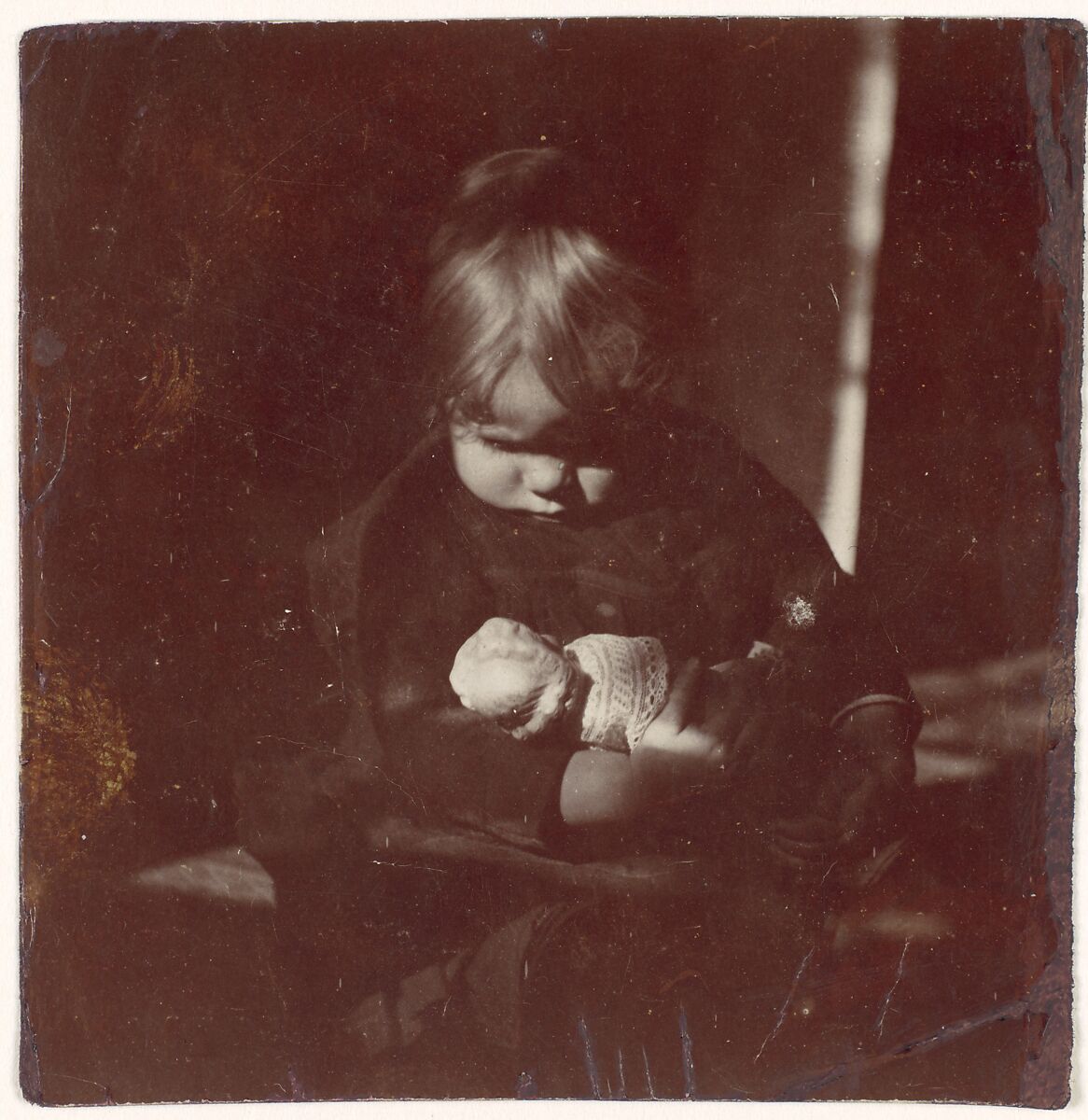 [Betty Reynolds with Doll on Lap], Thomas Eakins (American, Philadelphia, Pennsylvania 1844–1916 Philadelphia, Pennsylvania), Gelatin silver print 