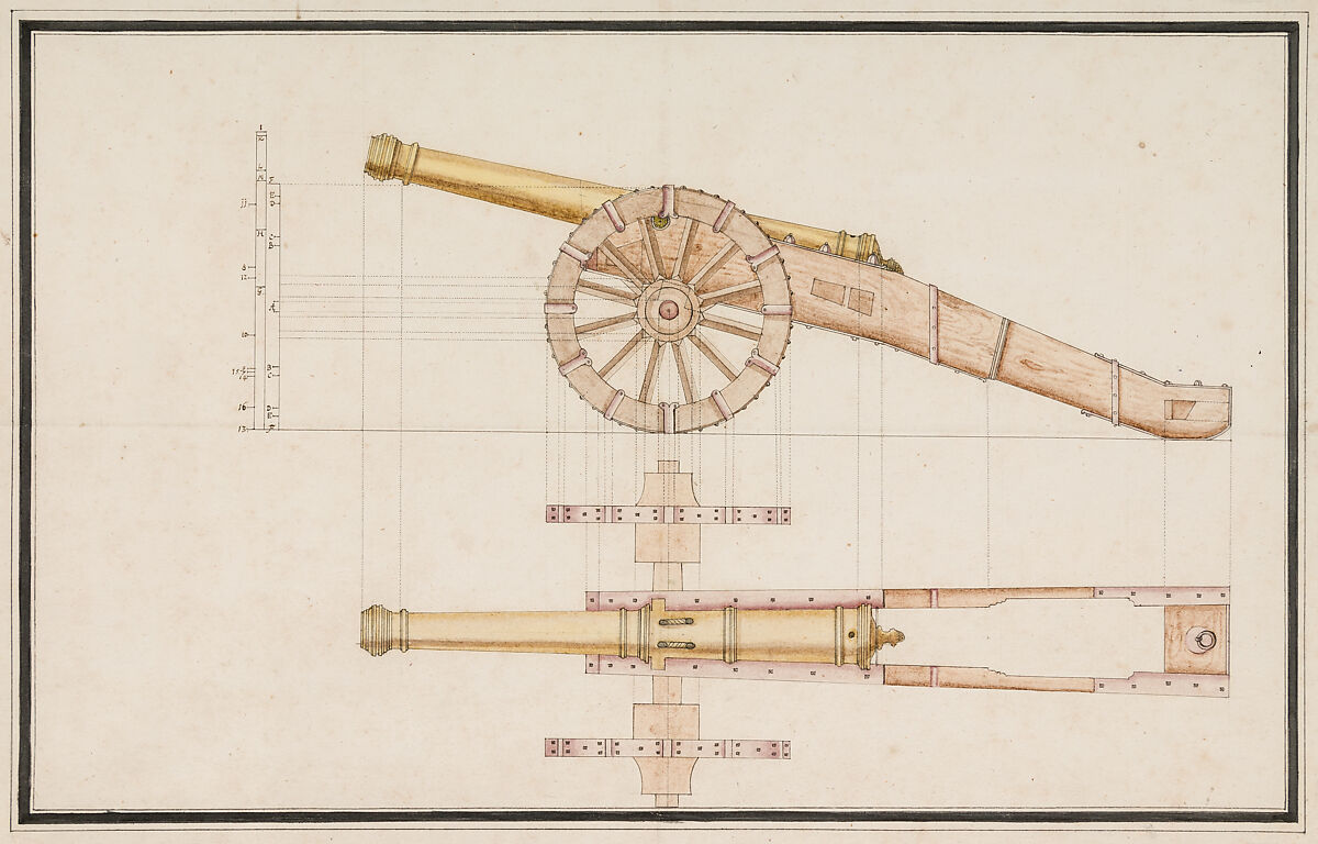 civil war cannon drawing