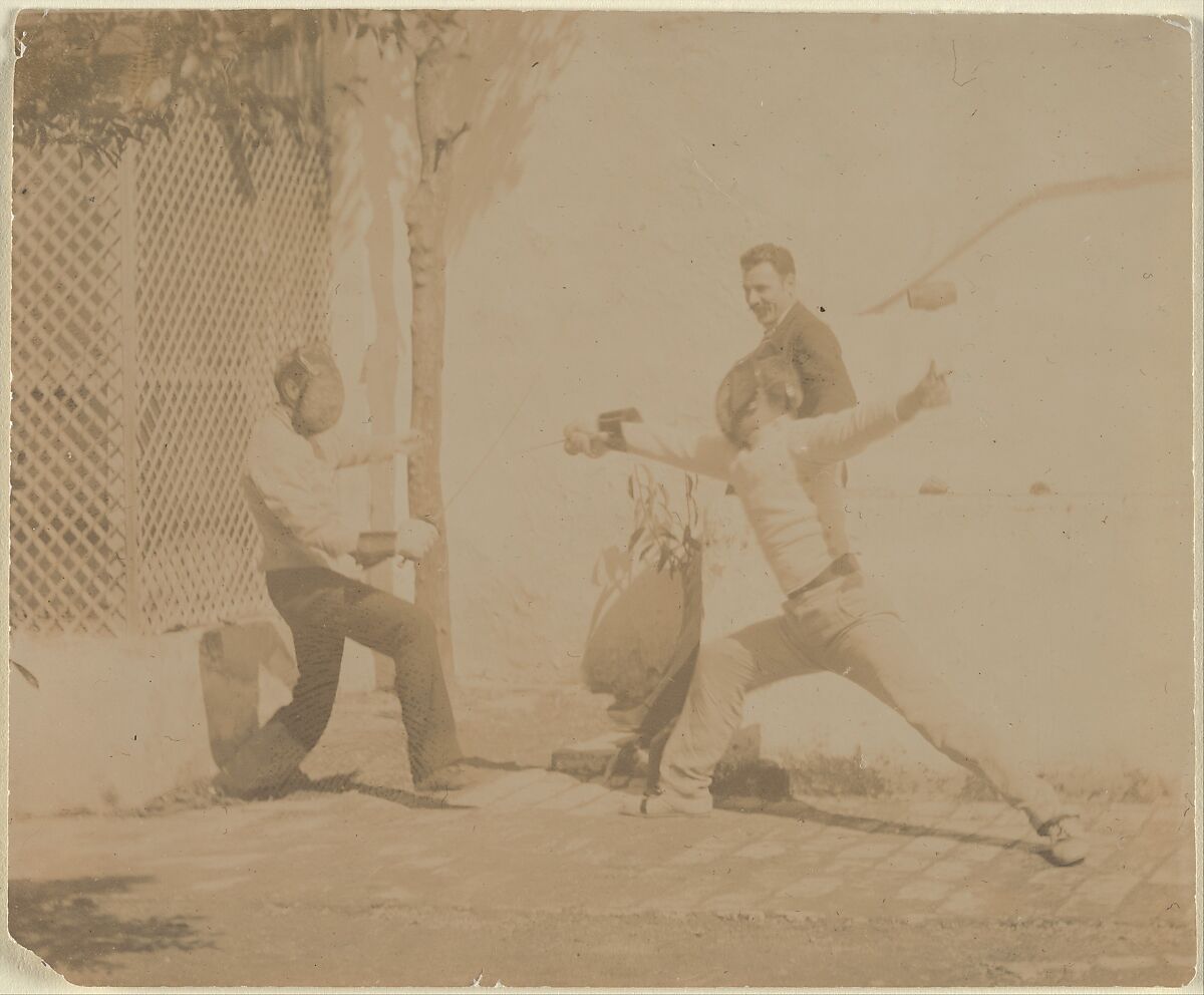 Edmund Quinn Fencing, Circle of Thomas Eakins (American, Philadelphia, Pennsylvania 1844–1916 Philadelphia, Pennsylvania), Gelatin silver print  