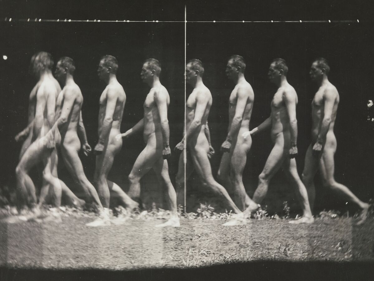 [Man Walking, "Stroboscopic" Photograph], Thomas Eakins (American, Philadelphia, Pennsylvania 1844–1916 Philadelphia, Pennsylvania), Gelatin silver print  